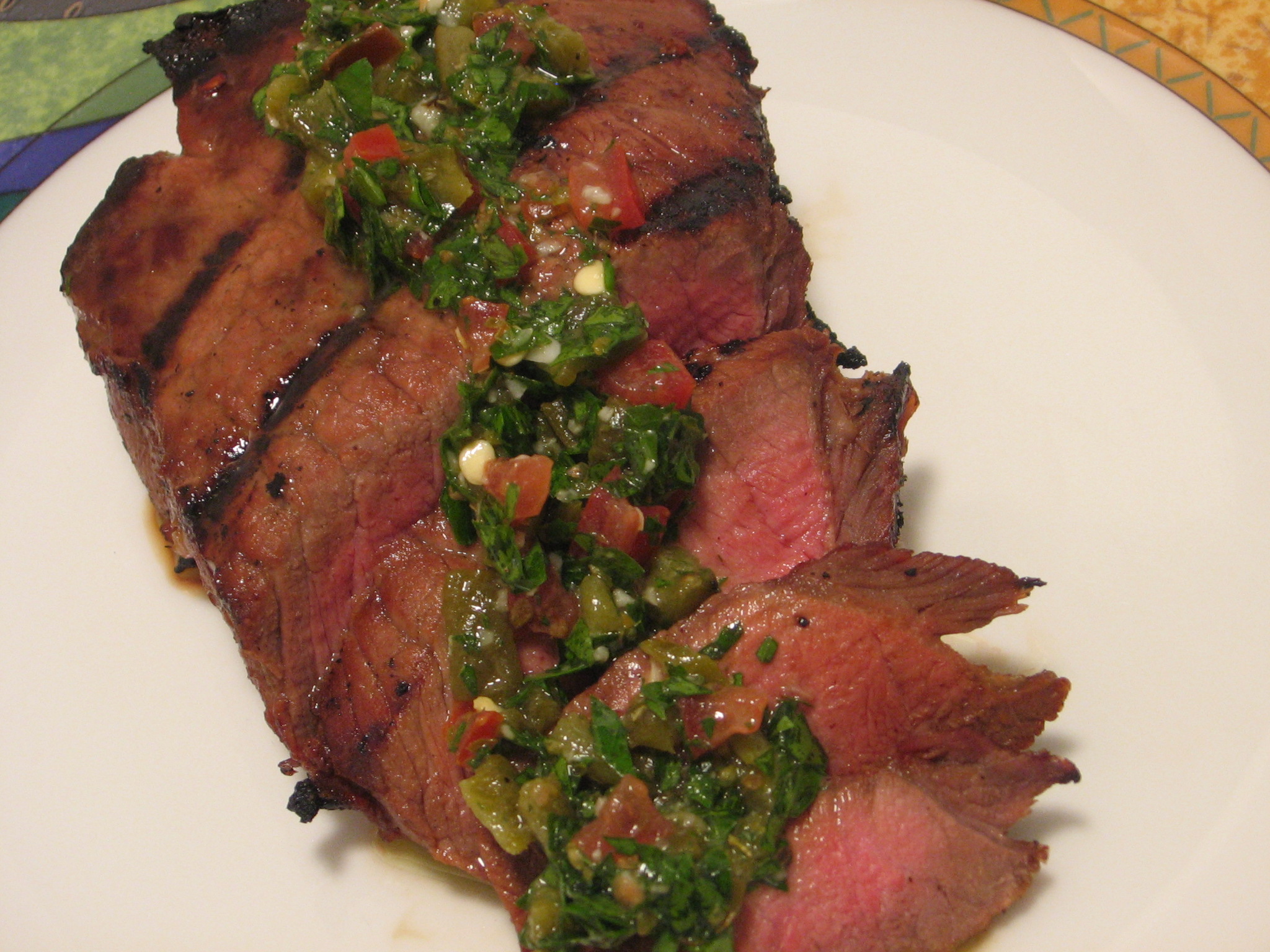 London Broil with Spicy Chimichurri