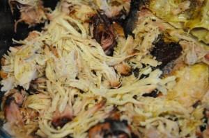 shredded pulled pork from a boston butt