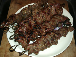 Barbecue Teriyaki Sirloin Kabobs Recipe